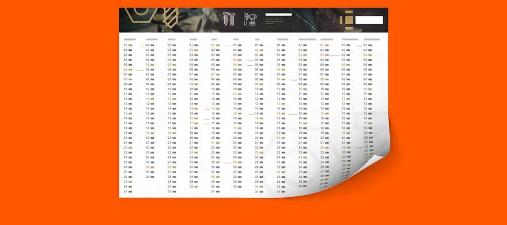 Jahreskalender Online Drucken Jahresplaner Saxoprint