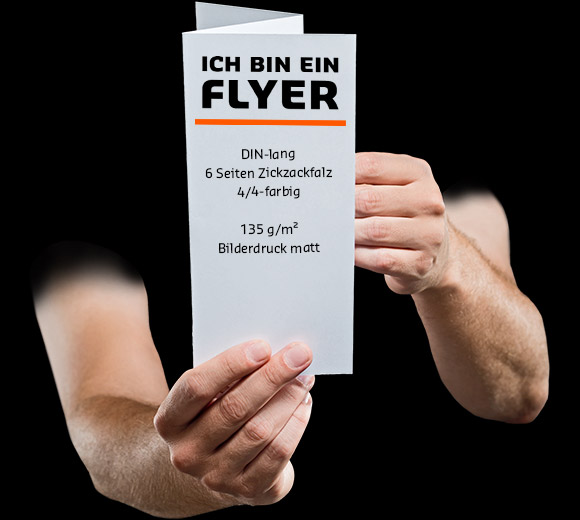 Falzflyer Zickzackfalz Online Drucken Saxoprint