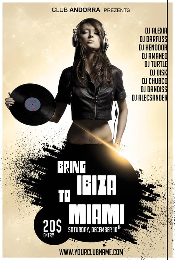Photoshop Vorlagen für euren Party-Flyer
