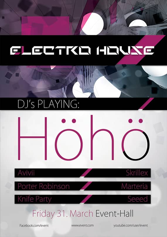 Photoshop Vorlagen für euren Party-Flyer